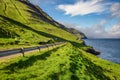 Road through the island of Kalsoy, Faroe Islands