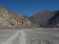 Road from Jomosom to Muktinath Royalty Free Stock Photo