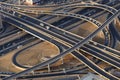 Road junction from above in Dubai Royalty Free Stock Photo