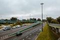 Road junction with bridges