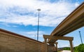 road junction. flyover architecture of transport system. bridge overpass on highway. structural overpass in perspective