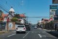 Road junction in San Ramon de los Palmares, Costa Rica