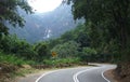 Road through a jungle to Rawana Ella falls