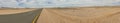 Road in Kalahari Desert, Namibia panorama Royalty Free Stock Photo