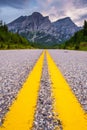 Road in Kananaskis Country in the Canadian Rocky Mountains Royalty Free Stock Photo