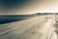 Road Lagoon Crossing Horizon Vintage Royalty Free Stock Photo