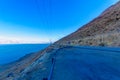 Road 90, and landscape of the Dead Sea Royalty Free Stock Photo