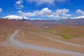 Road and landscape at Paso Abra Del Acay, Salta, Argentina