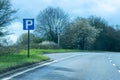 Road Layby Parking Royalty Free Stock Photo