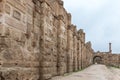 The road leading from South Gate in the ruins of the great Roman city of Jerash - Gerasa, destroyed by an earthquake in 749 AD, lo