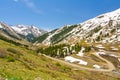 The Road Leading to Animas Forks, a Ghost Town in the San Juan Mountains of Colorado