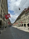 Road Leading to Bern Clock Tower Royalty Free Stock Photo