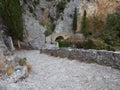 Stairway leading to a chapel.