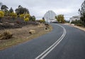 Road leading to a fully operational telescope and dome unit at the Mount Stromlo Observatory