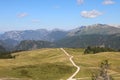 road leading to the mountain range called al latemar in South Ty