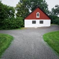 Road leading to an old country house Royalty Free Stock Photo