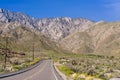 Road leading to the Palm Springs Aerial Tramway, Mount San Jacinto, California Royalty Free Stock Photo