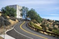 Road leading to the Radar tower left standing on top of Mount Umunhum Royalty Free Stock Photo