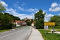 Road leading to Skofja Loka town in Gorenjska, Slovenia Royalty Free Stock Photo