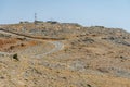 Road leading up to IDF observation towers, Mount Hermon, Israel Royalty Free Stock Photo