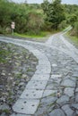 The road leads to a fork. Which do you choose? Royalty Free Stock Photo