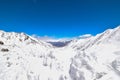 On the road in Leh Ladakh landscape.Khardung La pass.Road on snow mountain in northern India. Royalty Free Stock Photo