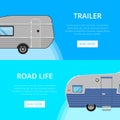 Road life flyers with camping trailers