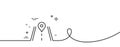 Road line icon. Journey path sign. Continuous line with curl. Vector Royalty Free Stock Photo