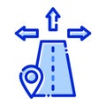 Road location, direction, road, location fully editable vector icon Royalty Free Stock Photo
