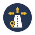 Road location, direction, road, location fully editable vector icon Royalty Free Stock Photo