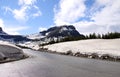 Road through Logan pass Royalty Free Stock Photo