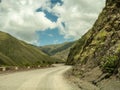 A Road through the Los Cardones National Park