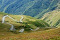 Road from Lower to Upper Svaneti,alpine meadows,Georgia Royalty Free Stock Photo