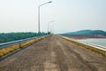 Road on Mae Ngat Somboon Chon dam Royalty Free Stock Photo