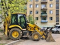 JCB Construction Tractor in Russia. Royalty Free Stock Photo