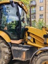 JCB Construction Tractor in Russia. Royalty Free Stock Photo