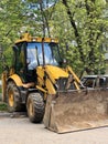 JCB Construction Tractor in Russia. Royalty Free Stock Photo