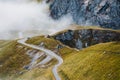 Road on the Mangart mountains