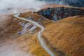 Road on the Mangart mountains Royalty Free Stock Photo