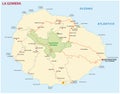 Road map of Canary Island La Gomera