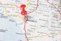 Grosseto pinned on a map of Italy Royalty Free Stock Photo