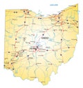 Road map Ohio Royalty Free Stock Photo