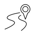 Road map relocation icon. Map marker pointer. GPS location symbol