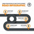 Road map, street, highway modern vector business infographics Royalty Free Stock Photo