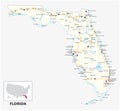 Road map of the US American State of florida