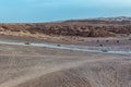 Road on Maranjab desert, Iran