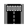 road marking civil engineer glyph icon vector illustration