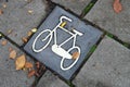 Road marking Cycle Path, Amsterdam, Netherlands