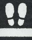 Road Markings Feet Royalty Free Stock Photo