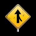 Road merge from right sign. Vector illustration decorative design Royalty Free Stock Photo